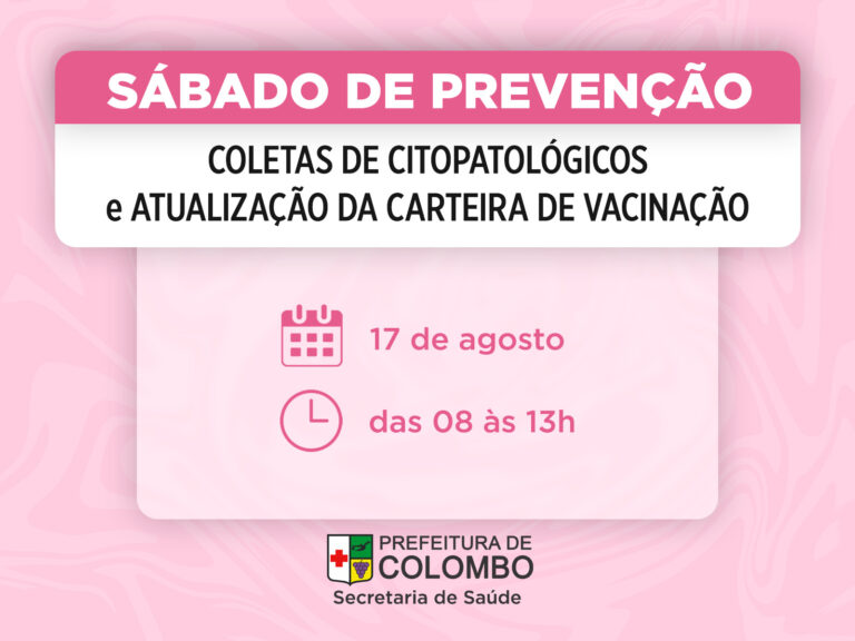 Saúde promove Sábado de Prevenção, neste sábado 17