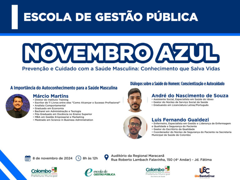 Novembro Azul: Colombo promove palestra sobre saúde masculina