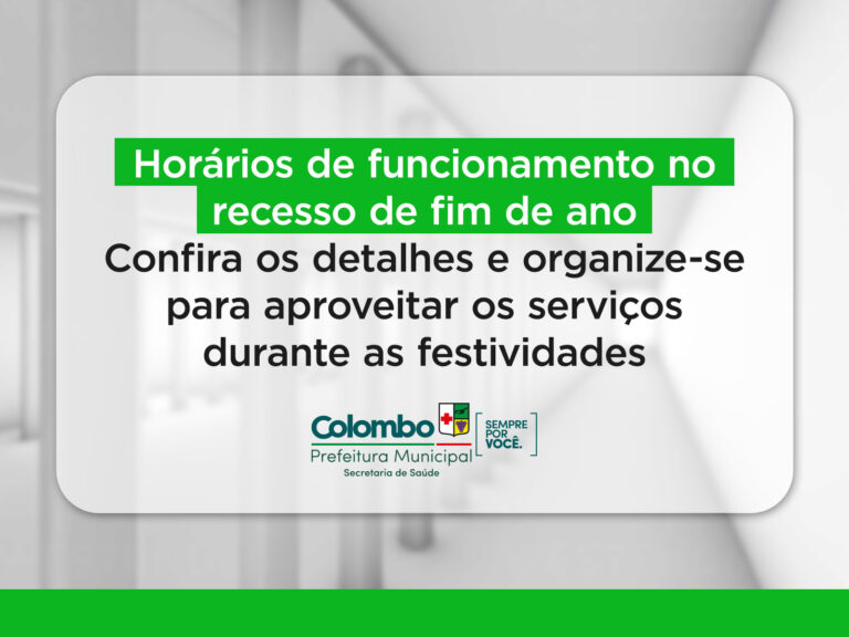 Saúde: Horários de funcionamento no recesso de fim de ano Saúde: Horários de funcionamento no recesso de fim de ano