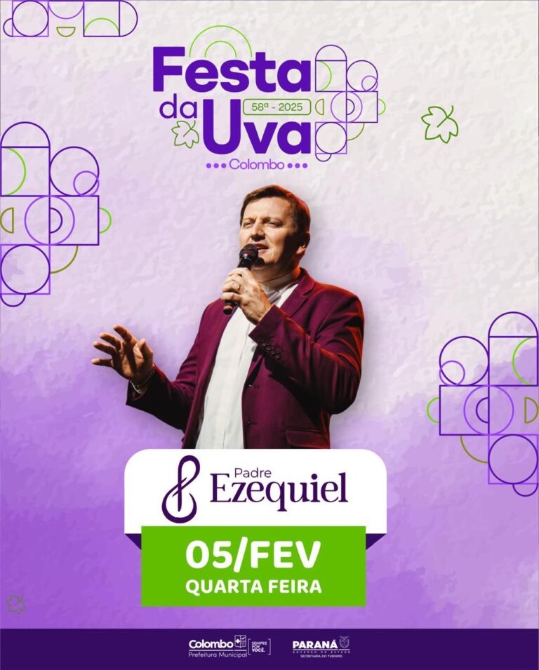 Acontece nesta quarta-feira, 05, às 16h, a abertura da 58ª Festa da Uva de Colombo Acontece nesta quarta-feira, 05, às 16h, a abertura da 58ª Festa da Uva de Colombo
