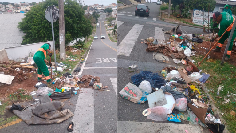 Prefeitura realiza ação para eliminar ponto de descarte irregular de lixo Prefeitura realiza ação para eliminar ponto de descarte irregular de lixo
